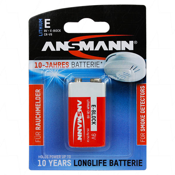 9V 1100mAh Extreme Lithium Blister of 1 (10 Year Packaging)