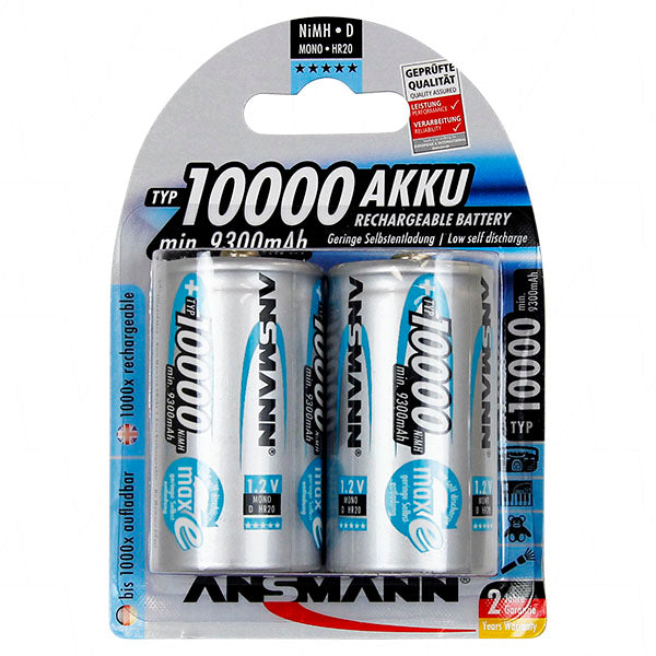 Ansmann D size 1.2V 10Ah NiMH Rechargeable Battery
