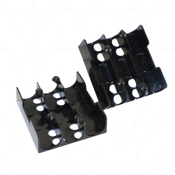 Battery Holder for 3 x 18650 Cells in a Row - Expandable & Interlockable