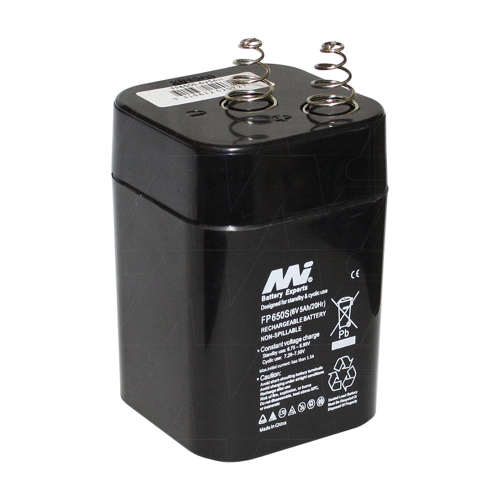 Dual Purpose 6V 5.0Ah VRLA with Spring Terminals