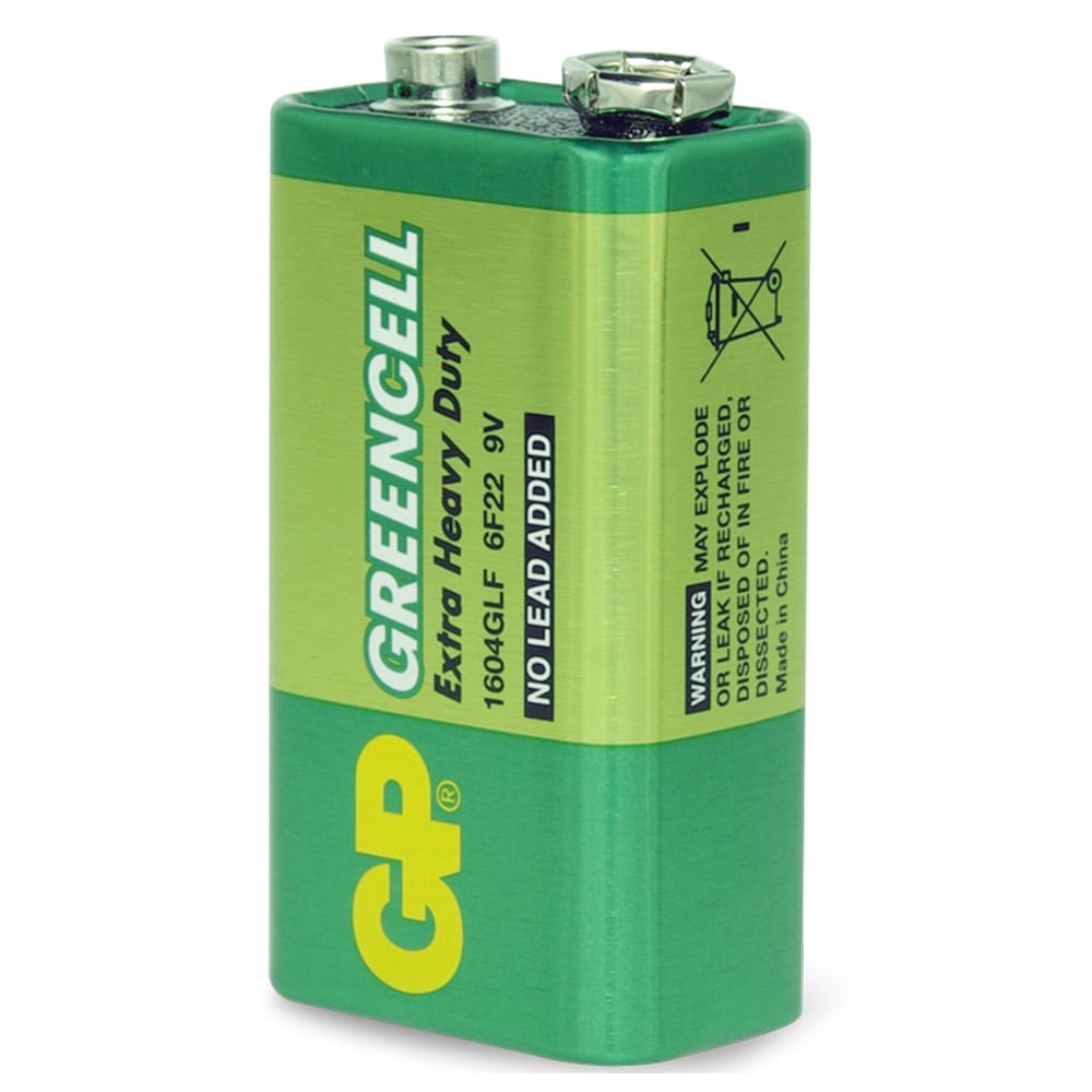 GP Greencell 9 Volt Extra Heavy Duty Battery Bulk Box of 500