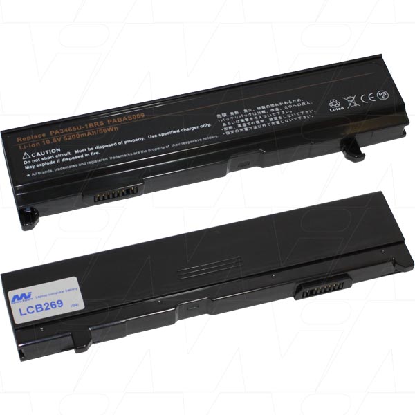 10.8V 56Wh / 5200mAh LiIon Laptop battery suit. for Toshiba
