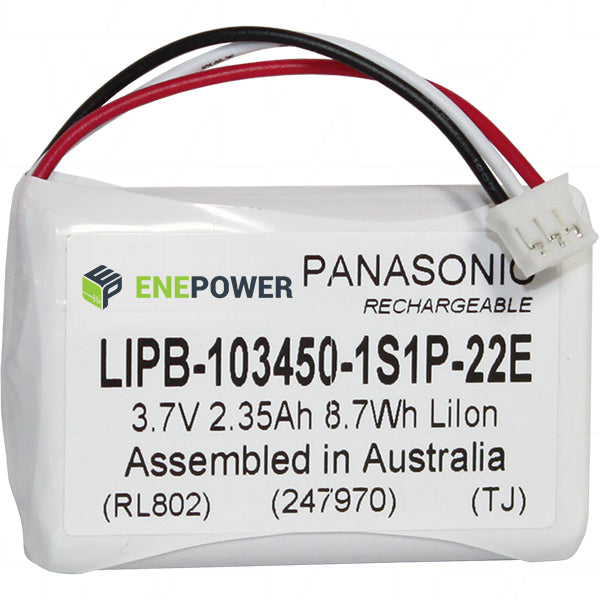 3.6V 2.35Ah High Capacity LiIon Battery with CE022E JST PHR-3 Connector