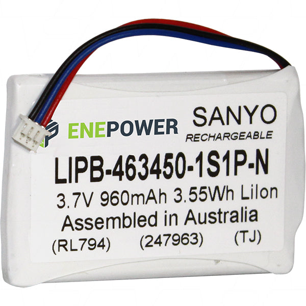 3.7V 960mAh High Capacity LiIon Battery with CE-N Molex 51021-0300 Connector