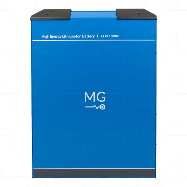25.2V 300Ah 7560Wh HE Series LiIon NMC Battery + M12 Connector - Metal Enclosure - Series Up to Sixteen (16) Modules