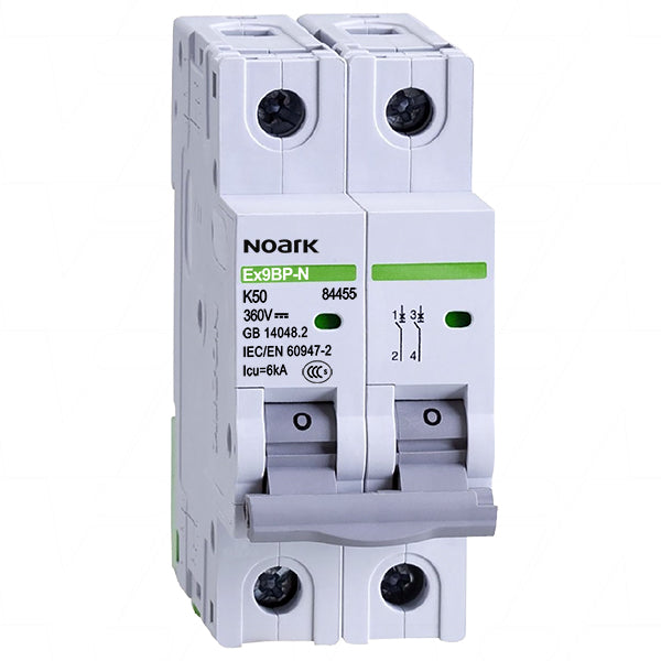 N84455 MCB EX9BP-N 50A 360V 2 Pole DC Circuit Breaker
