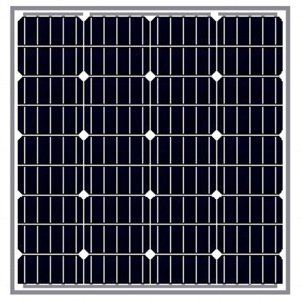12V 60W 36 Cell Symmetry Monocrystalline Solar Module with IP65 rated junction box and 2 x 0.9m leads with LH4 male & female connectors