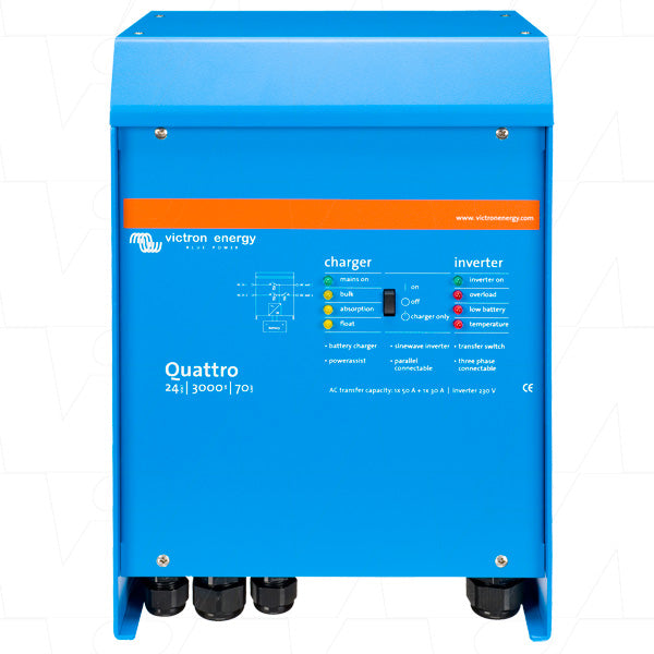 Quattro Inverter & SLA/LiFePO4 Charger 24V 3000VA 70A