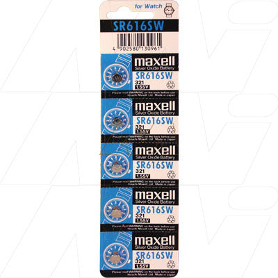 Maxwell Silver Oxide Watch Battery V321 SR616SW